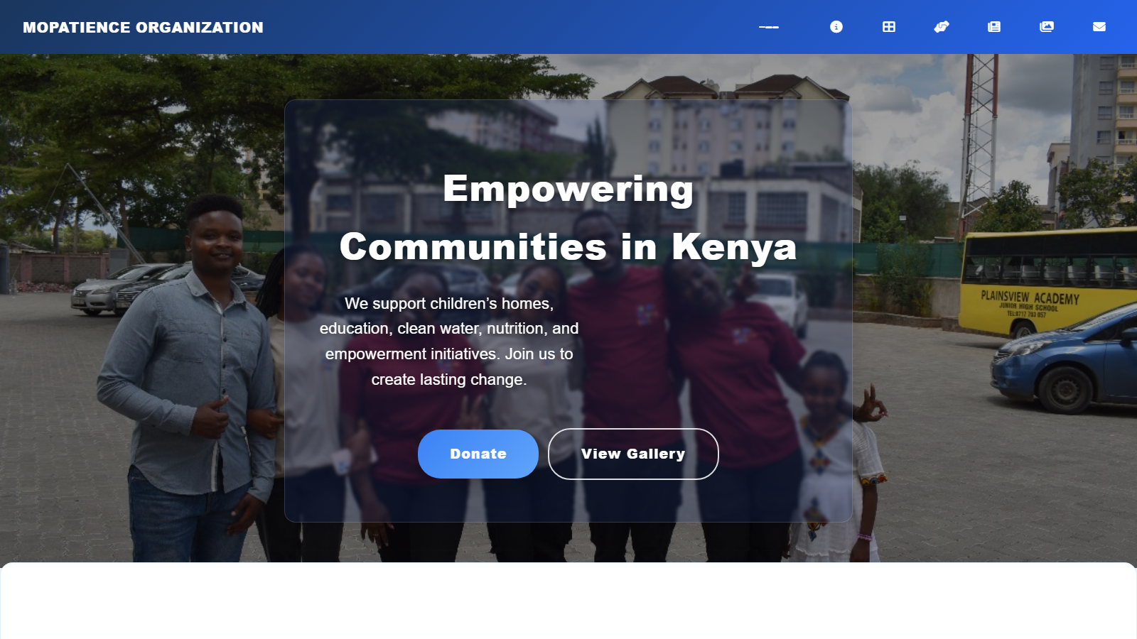 Mopatience Organisation homepage